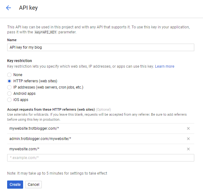 Creating your API Key