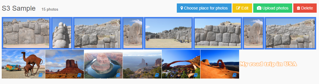 Multiple photos selection