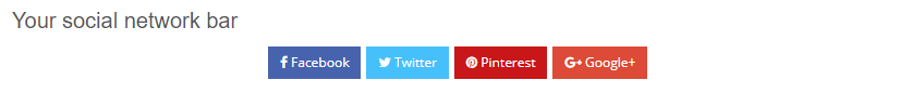 Social networks sharing bar